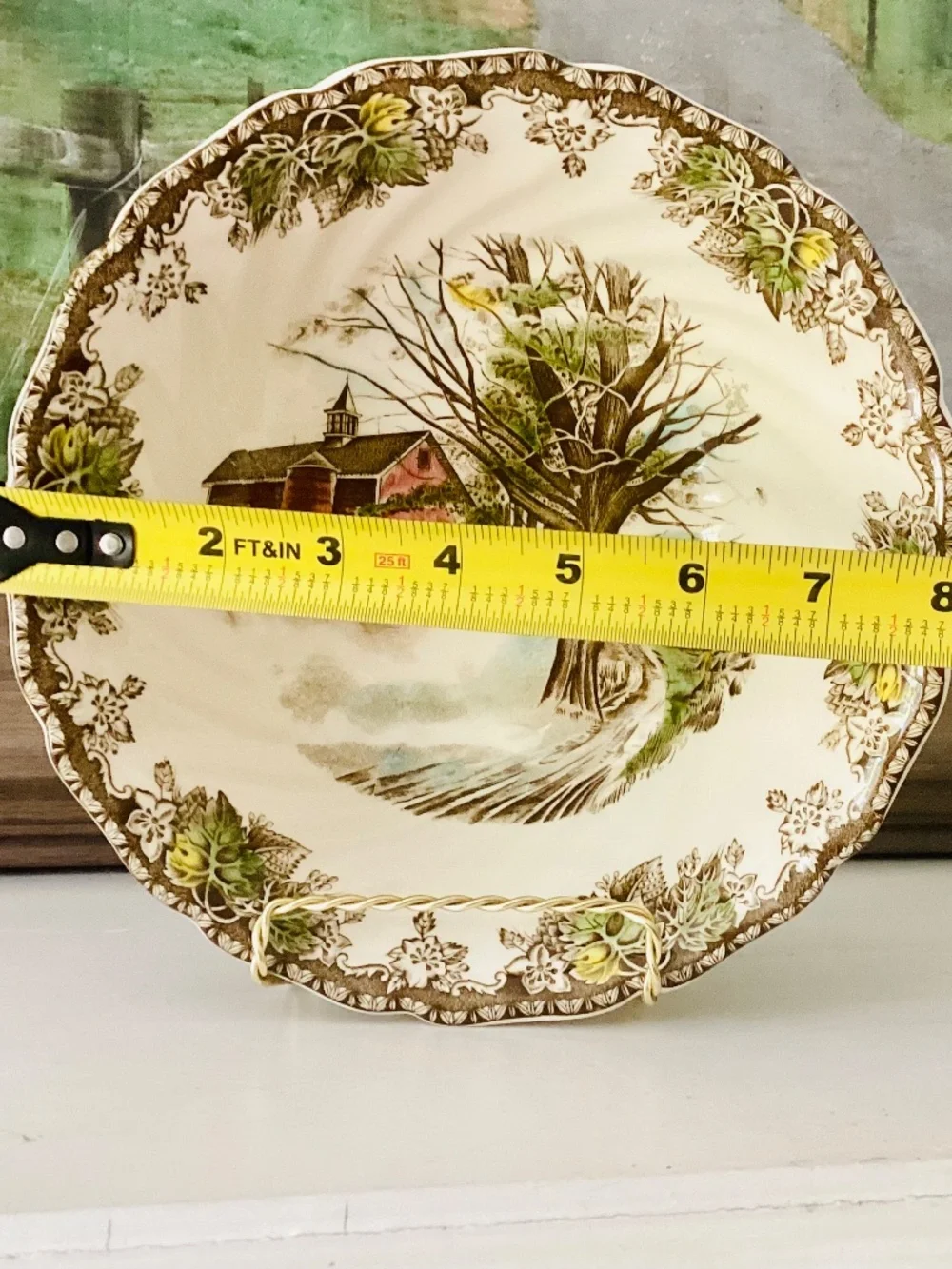 Johnson Bros The Friendly Village 8¼ Serving Vegetable Bowl Autumn Mists ENGLAND